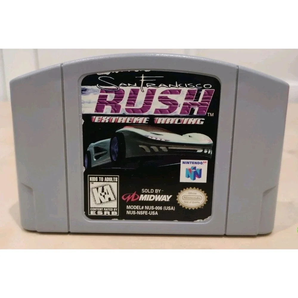 Nintendo 64 San Francisco Rush Extreme Racing Game Cartridge Authentic N64 Clean